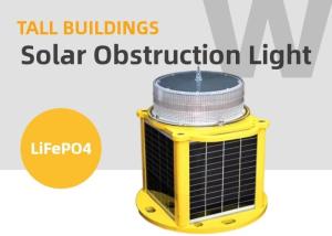 7KM Visible Ol800 Solar Obstruction Light IP68 250 Hours Endurance