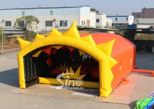 China Outdoor 13x6m Stars Tunnel Adults Inflatable Obstacle Course With Tent Cover For Inflatable 5k Run on sale