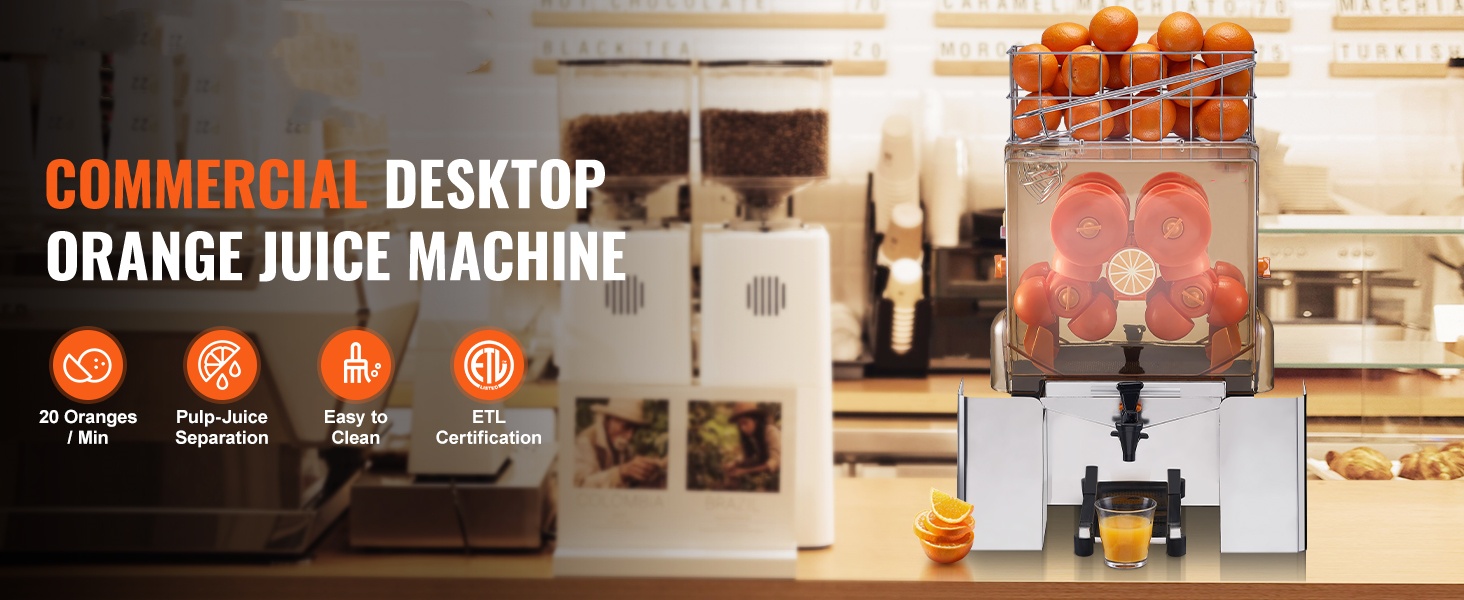 Fresh Orange Juice Machine No Need to Peel Oranges 22-25 Oranges per Minute Free Accessories Included