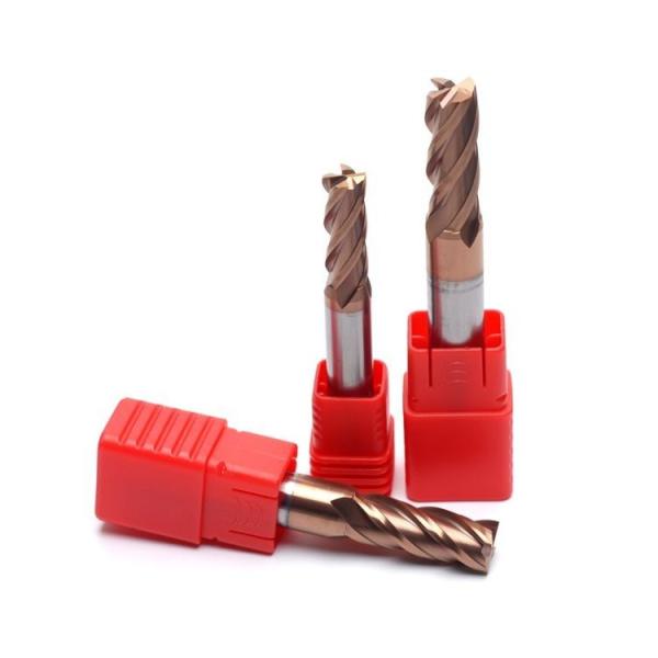 Durable 4 Flutes Tungsten Carbide End Mill HRC55 1-8mm AlTiN Coating