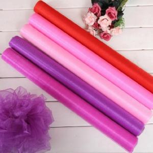 Buy cheap High Density Soft Silk Organza Fabric 100cm 150cm Wedding Decoration Tulle Roll product