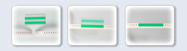 M01 Series PET SMT Double Splice Tape With Double Embossed Dots
