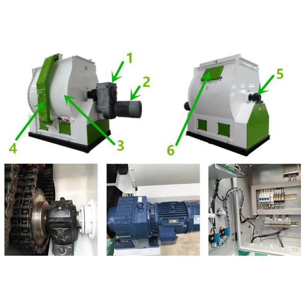 380V / 220V Livestock Feed Mixer Single Shaft Fast Material Discharging
