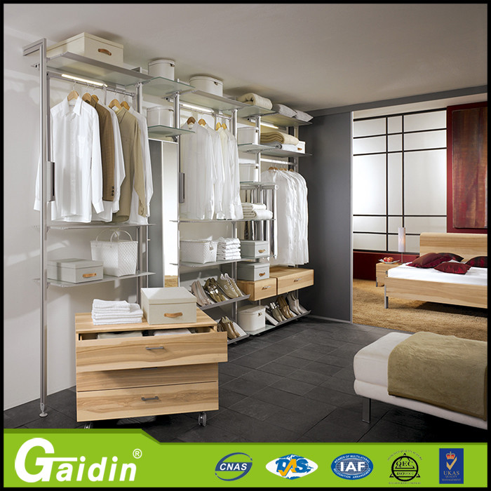 online shopping China supplier aluminum pole system custom made bedroom furniture walk in wardrobe