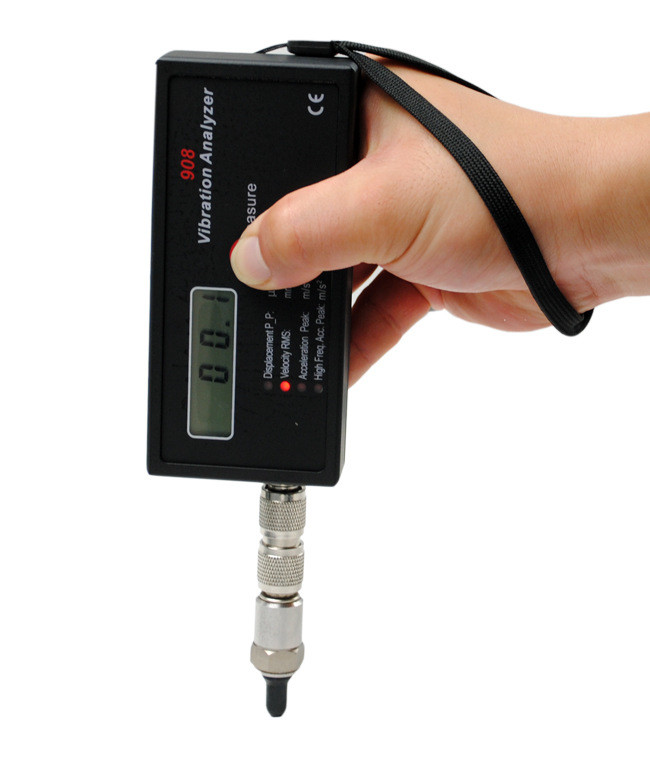 Portable Vibration Meter, Handheld Vibration Tester, velocity, displacement and acceleration