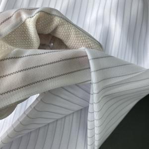 10MM Stripe Knitted Anti Static Polyester Fabric Cleanroom ESD Gloves Fabric