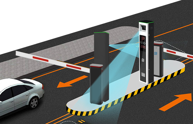License Plate Recognition Parking System with 5MP LPR Camera and Barrier Gate