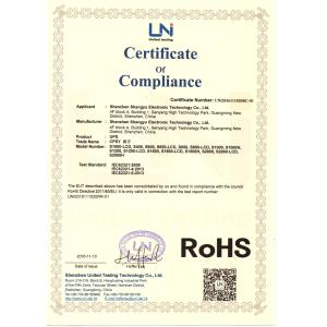 Shangyu (Shenzhen) Technology Co. Ltd Certifications