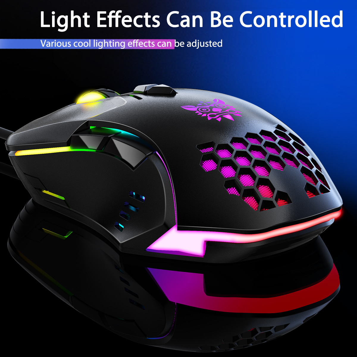 6400DPI Combatwing CW902 RGB Gaming Mouse 100mA With Para Cord