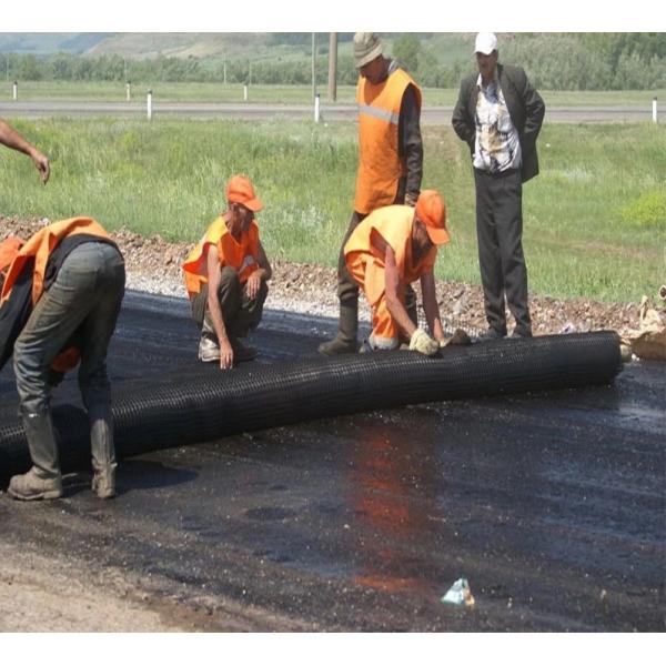Self Adhesive Composite Geogrid Asphalt Coated Glass Fiber For Pavement Reinforcement