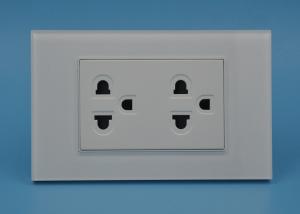 Buy cheap Duplex Electrical Socket Outlet Silver Contact , Double Switched Socket Outlet product