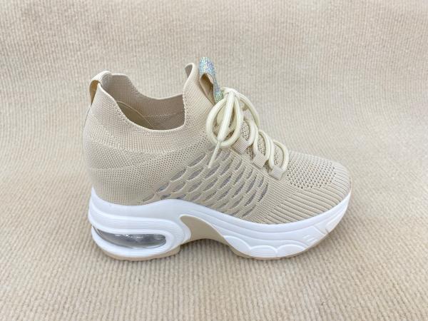 Quality Lacing And Heightening Comfortable Platform Loafer Heels White for sale