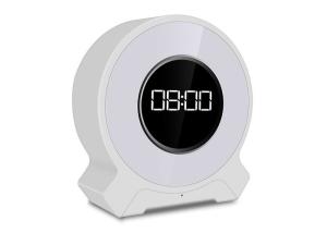 Buy cheap Rechargeable Digital Radio Alarm Clock With Smart Touch Sensor White / Pink Color product