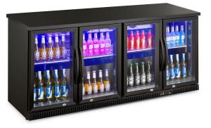 China Commercial Beer Fridge 4 Glass Door Mini Drink Fridge Beer Cooler Fridge Freezer on sale