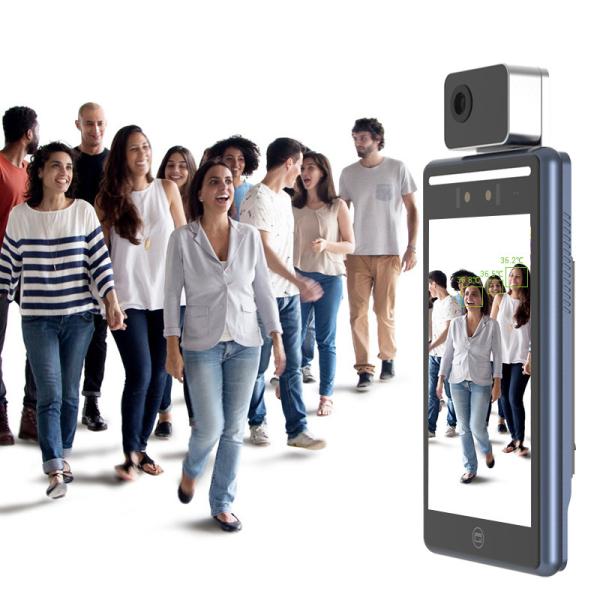 10 inch Face Reader Attendance Machine , Face Recognition Body Temperature