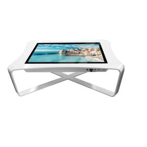 China White 43 Inch Multi Touch Screen Table Standing Kiosk 500cd/M2 on sale
