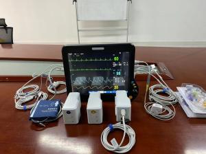 8 language Portable Patient Monitor 15 inch TFT LCD Screen ICU Cardiac Monitor