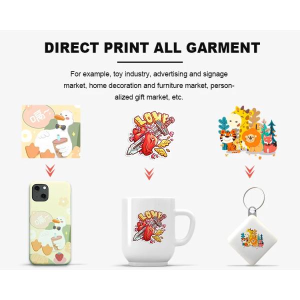 All In 1 Small UV PET Film Transfer Printer 30cm A3 UV DTF Printer With 2 XP600