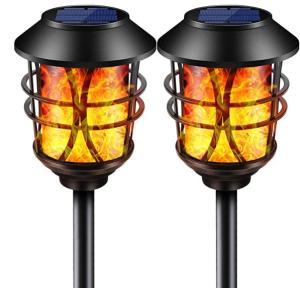 China Waterproof 43.11inches 5.5v Flickering Solar Torches Lights on sale