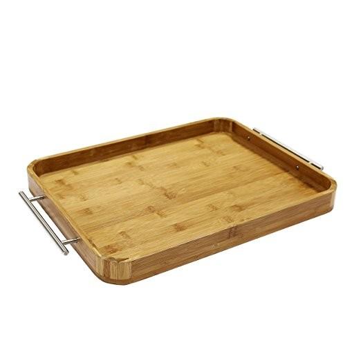 Quality Multi functional wooden butlers tray with handles for sale