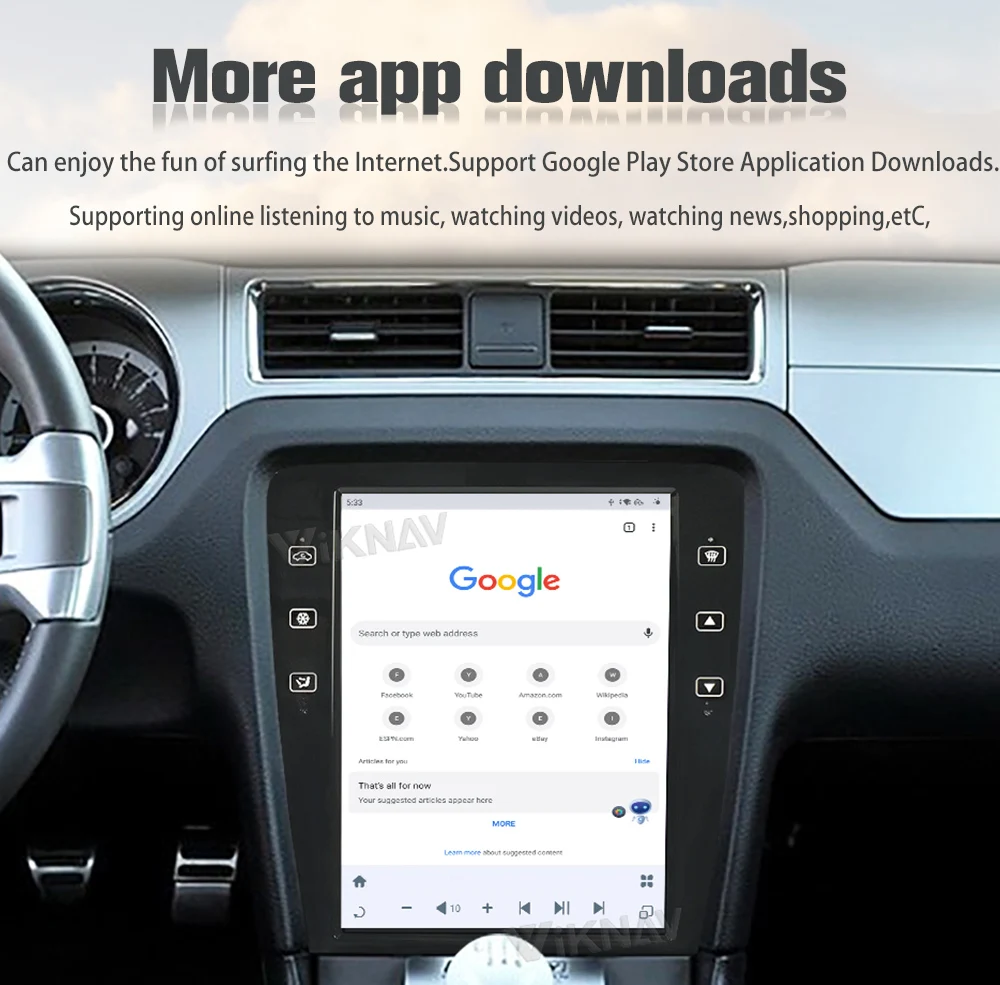 Viknav 12.1 inch Touch Screen 2009-2014 Mustang Ford Car Radio Android Multimedia Player Head Unit