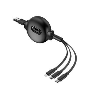 China 3A Max Current 1.2m Retractable USB Extension Cable 3 In 1 Multi Port on sale
