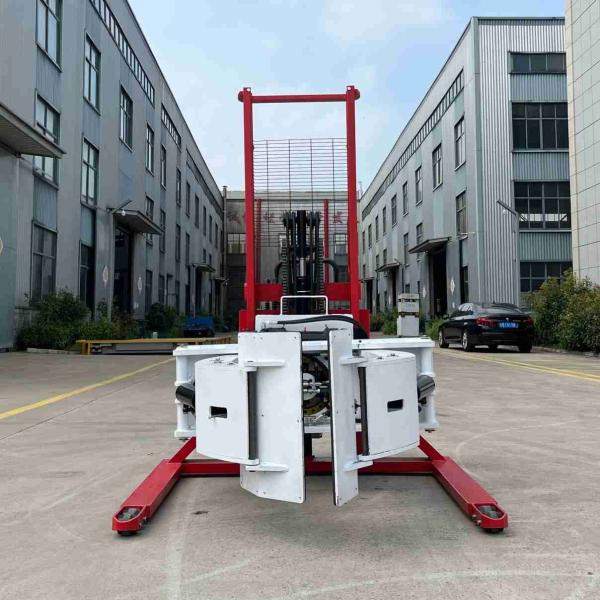 Quality 500kg 700kg 1000kg 90 Degree Semi Electric Roll Stacker With Fixed Leg For Stability for sale
