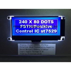 Buy cheap FSTN Positive 240x80 Dots Matrix Lcd Module Amber LED Backlight product