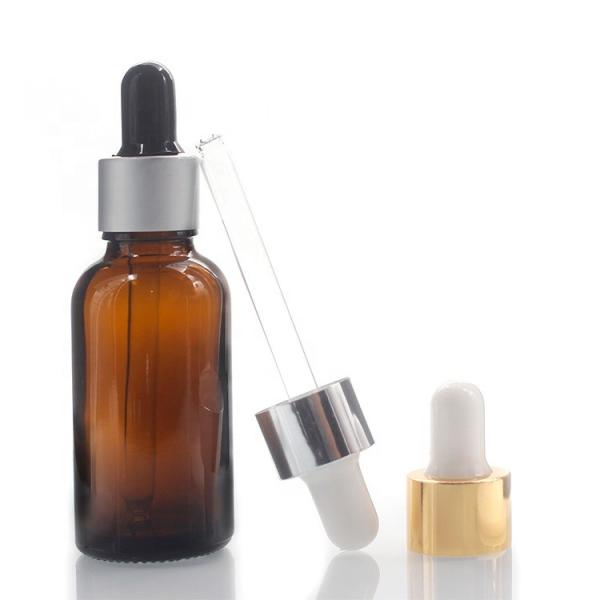 Quality Brown Essential Oil Glass Dropper Bottles Block Light 30ml Amber Bottles With Dropper for sale