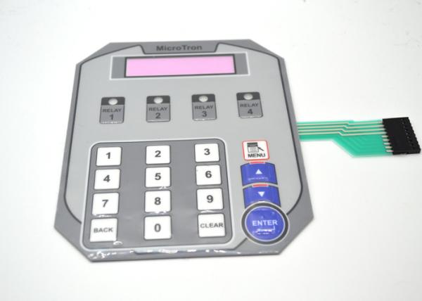 Tactile Flat Metal Dome Membrane Switch , Membrane Type Keyboard ROHS ISO