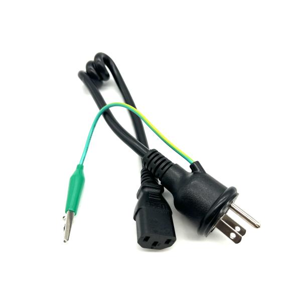 Waterproof Japan Power Cord 125V Voltage Wiht 3 Pin Prong Plug A Foldable Grounding Pin
