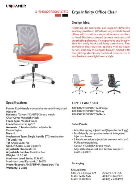 Quality STG Ergonomic Home Office Chair Adaptive Spring Adjustable Mesh Office Chair BIFMA Standard for sale