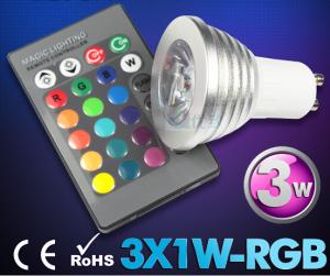 China 3W RGB LED COB Spot Light remote controller lathe aluminum housing on sale