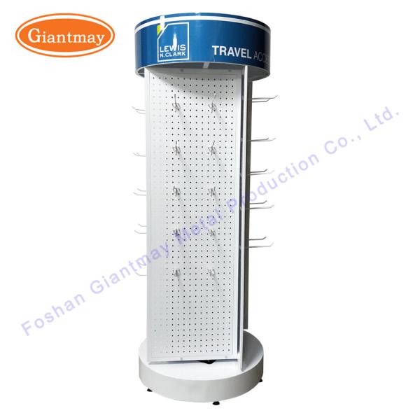 Quality Jewelry Floor Standing Hooks Light Rotating Display Stand for sale