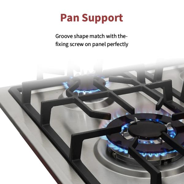 Top Glass Kitchen Built In Gas Hob Smart Cooktop 4 Burner For Household