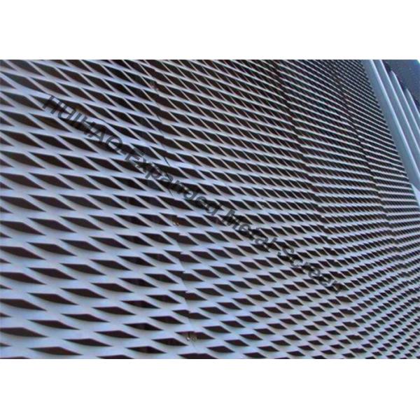 Curtain Walls Aluminum Expanded Mesh LWD115mm X SWD40mm PVDF Finished
