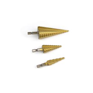 Buy cheap 3 PCS Step Bit Set Pagoda Step Cone Drill Bits product