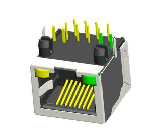 HULYN RJ45 Jack, Shielded RJ45 Modular Jack Connector,with LEDs