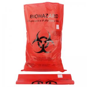 China PP HDPE LDPE Biohazard Plastic Bags For Hospital Medical Waste on sale