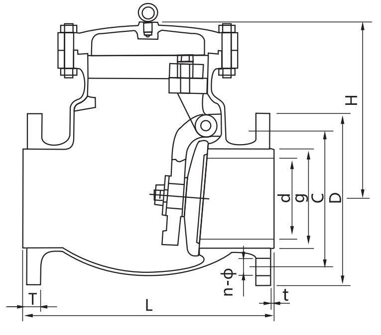 ANSI 150lb SS304 Industrial Flanged Check Valve/Swing Check Valve/Non Return Valve