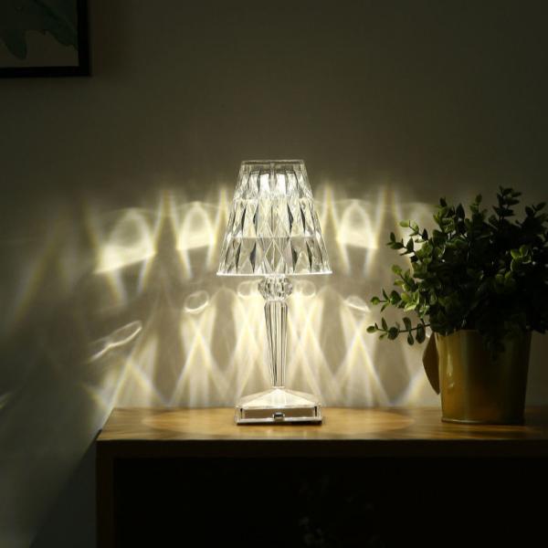 Quality Bar Diamond Table Lamp Crystal Clear Usb Table Lamp 7x15.5cm for sale