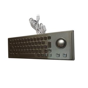 Buy cheap Programmable IP65 150mA Industrial Metal Keyboard With Trackball product