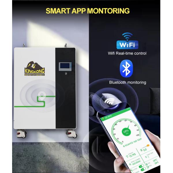 Wall Mounted Lithium Batteries LiFePO4 48V For Solar Energy Storage