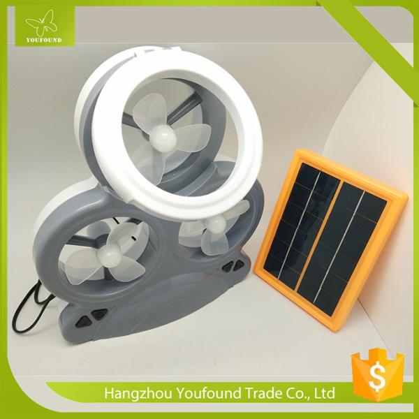 Quality AX-3MF LED Light 3 Mini Fans Rechargeable Solar Chargeable Mini Table Fan for sale