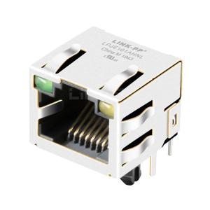 Buy cheap Halo HCJT1-802SK-L12 Compatible LINK-PP LPJE101AHNL Tab Up Green/Yellow LED 1X1 Port Ethernet Jack RJ45 without Integrated Magnetics product