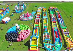 China Sgs Certificated Inflatable Obstacle Course For Outdoor Event Promotion / Competition on sale