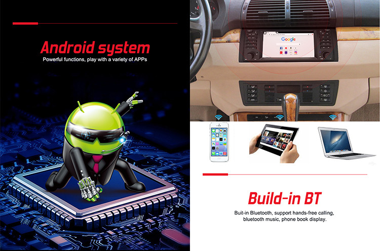 GPS Navigation OEM Car Radio , BMW Multimedia Player With 1080p Reverse Camera