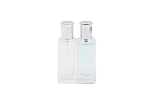 China 50ml Clear Square Rectangle Shape Empty Glass Perfume Bottles on sale