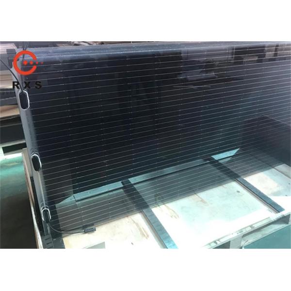Bifacial All Black Solar Panels , Monocrystalline Pv Solar Panels With Junction Box