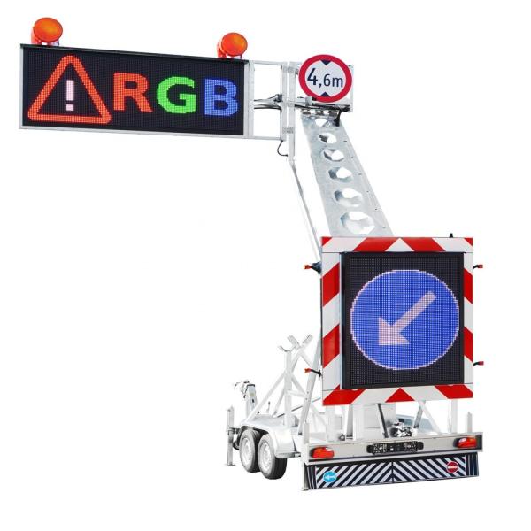 Quality P10 P12 P16 VMS Trailer Signs Full Color LED Display Screen for sale